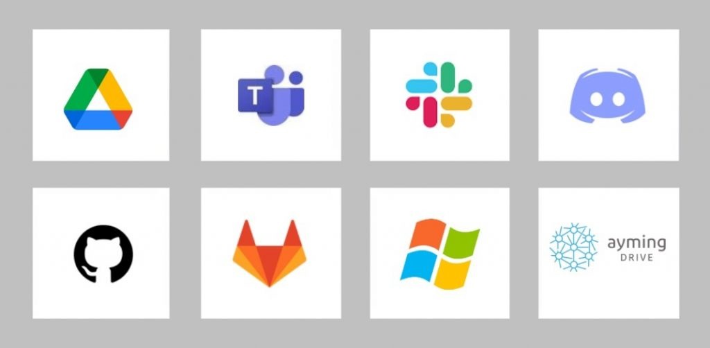 Icones des connecteurs et API de la plateforme collaborative Track Innov